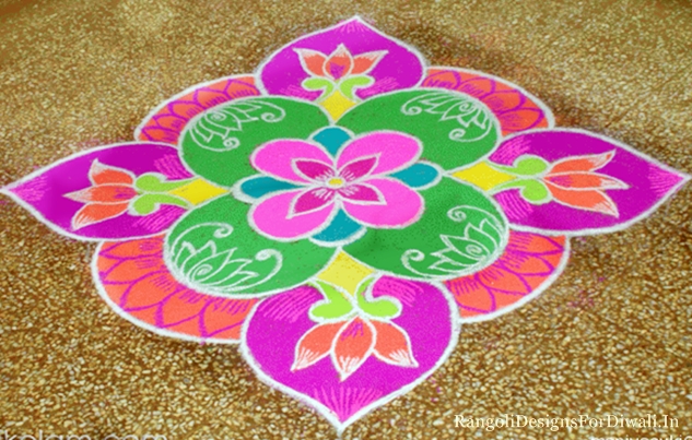Diwali Rangoli*} Diwali Rangoli Designs with Dots and Flowers {Easy} – The  Popular Festivals